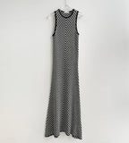 Striped Ribbed Midi Dress