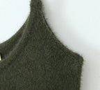 Knitted Cardigan With Camisole Dress Two - piece Set