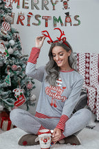 DressBetty - Merry Christmas Pajamas Set Casual Matching Set Full Sleeve Tops+Pants 2 Pieces