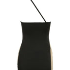 Mermaid Asymmetric Cut Out Mesh Mini Dress