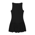 Bow Crew Neck Sleeveless Mini Dress