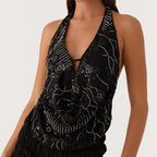 Sequin Sparkly Sleeveless Shirt Cami Top
