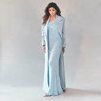 Patchwork Diagonal Collar Women Maxi Dress