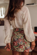 Vintage Lace Hollow Out Casual Blouse