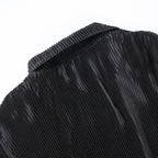 Magical Pleated Button Up Shirt Mini Dress