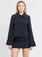 Autumn Lapel Coat Mini Skirt Suit