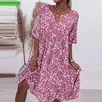 Hipolita Floral O-neck Dress for Women Date Night Outfit