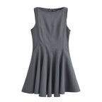 Sleeveless Pleated Summer Dress