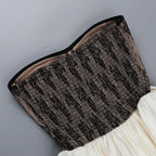 Patchwork Lace Black Backless Dress
