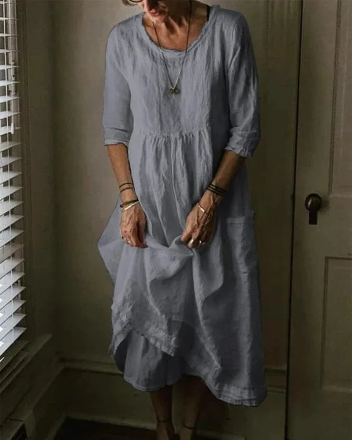 Eugenia Minimalist Oversized Women's Linen and Cotton Dress Designer Edit