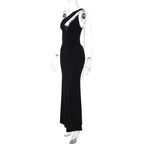 Cut Out Bandage Backless Maxi Dress