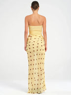 Polka Dot Patchwork Maxi Dress