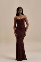 Spaghetti Strap Backless Maxi Dress