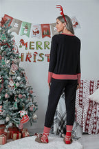 DressBetty - Merry Christmas Pajamas Set Casual Matching Set Full Sleeve Tops+Pants 2 Pieces