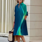 Alba Boutique Women's Midi Shirt Dress with Button Placket Collection