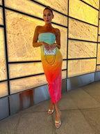 Sequin Ombre Midi Dress