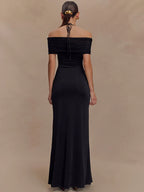 Off Shoulder Strapless Maxi Dress