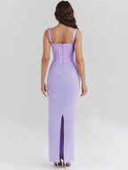Satin Camisole Sleeveless Bodycon Long Dress