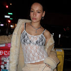 Sheer White Lace Crop Top