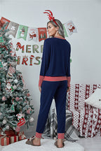 DressBetty - Merry Christmas Pajamas Set Casual Matching Set Full Sleeve Tops+Pants 2 Pieces