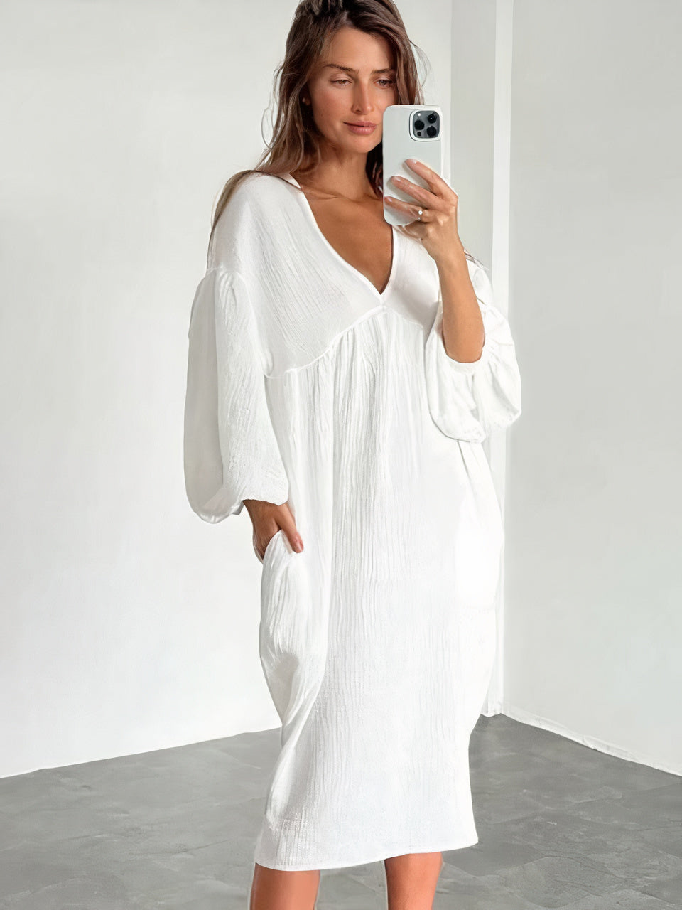 Begoña Chic Casual Dress Elevated Occasion Wear