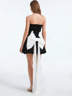 French Bow Strapless Party Dress