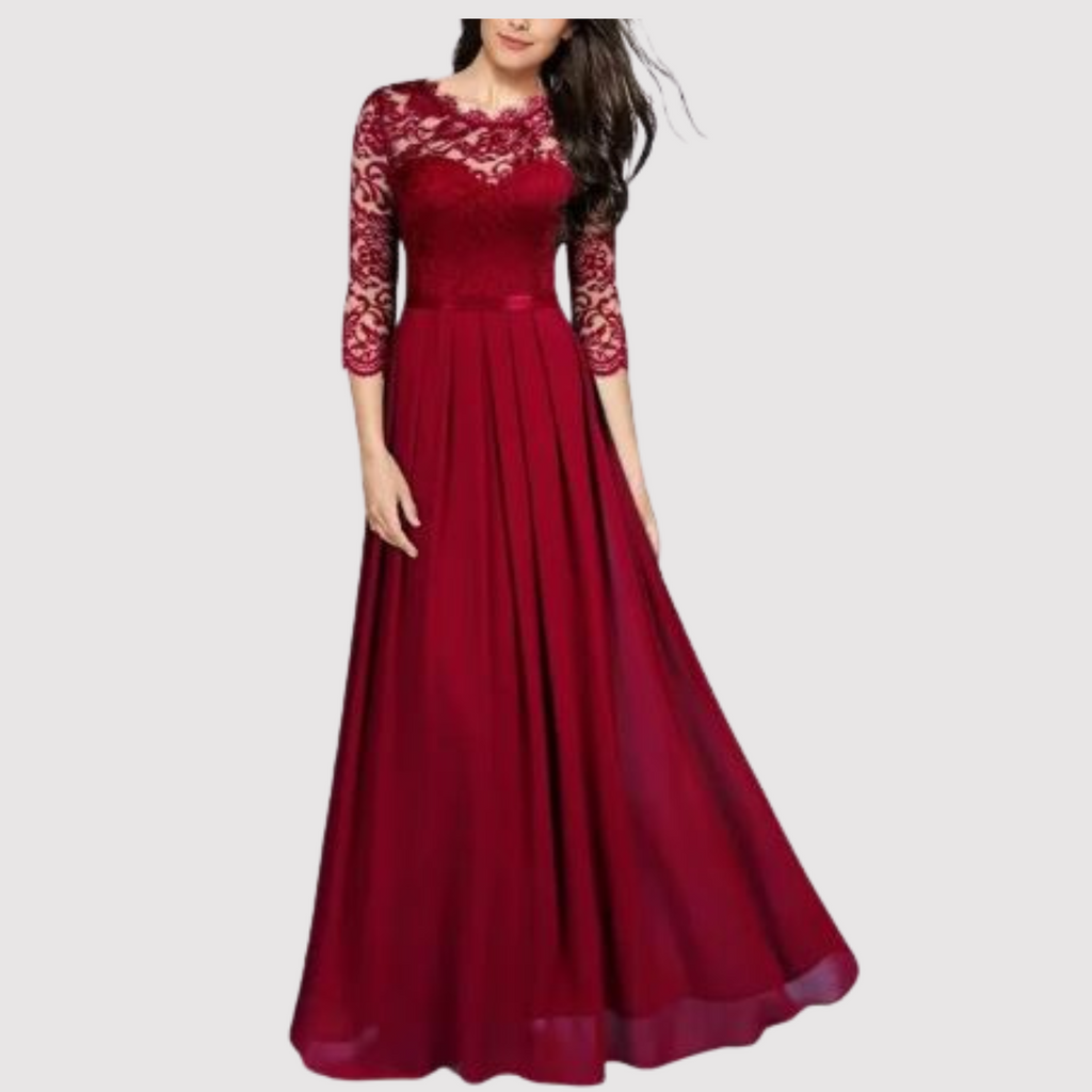 Gilda Effortless Lace Chiffon Dress Chic Silhouette Collection