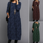 Deva Printed Long Sleeve Dress for Women Modern Trendy Look