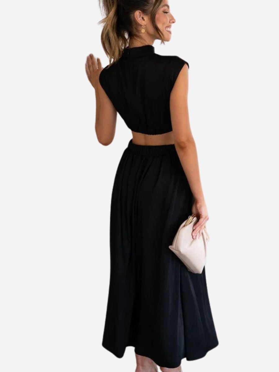 Virginia Boutique Summer Sleeveless Long Maxi Dress Chic Silhouette Collection