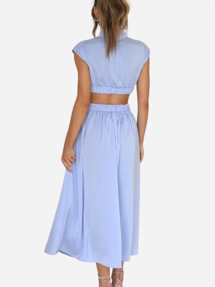Victoria Timeless Summer Sleeveless Long Maxi Dress Elevated Occasion Wear