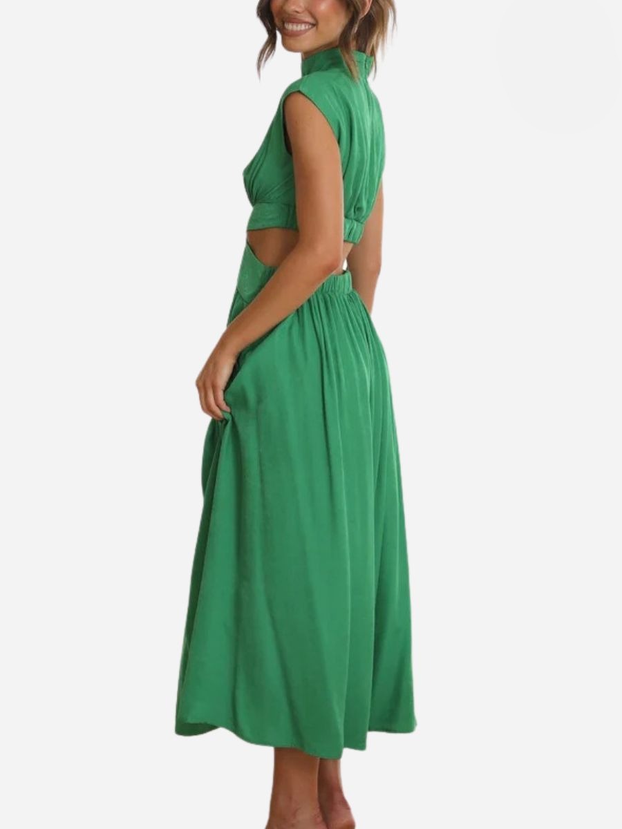 Virginia Boutique Summer Sleeveless Long Maxi Dress Chic Silhouette Collection