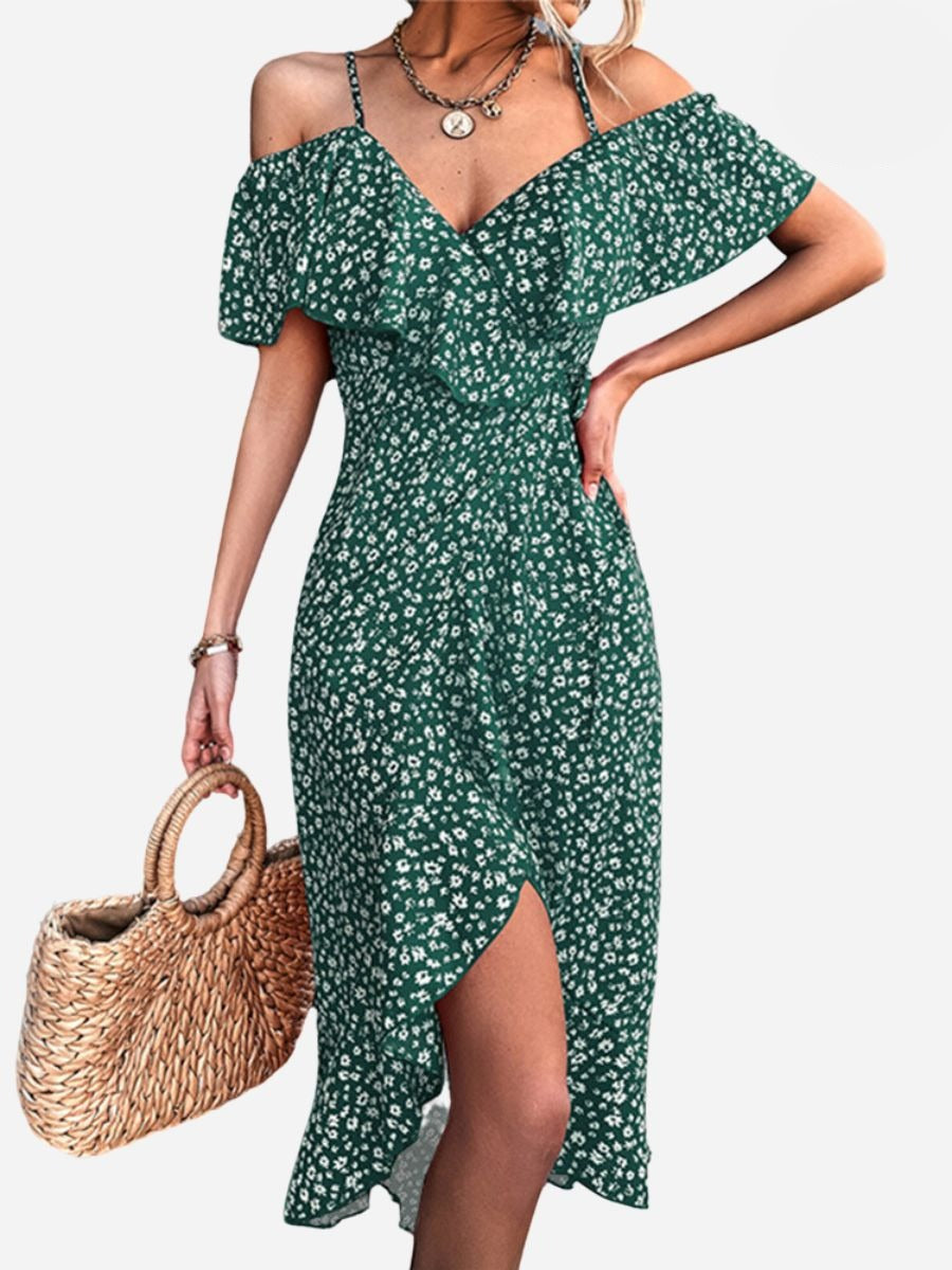 Marina Aesthetic Strappy Floral Dress Premium Wardrobe Essential