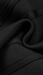 Strappy Bandage Midi Dress in Black