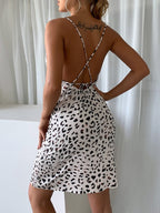 Backless Leopard Dress