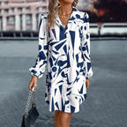 Anita Effortless Abstract Print Shirt Dress Statement Occasion Edit