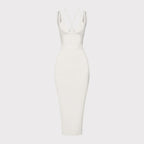 Strappy Sleeveless Midi Mesh Bandage Dress SW6568