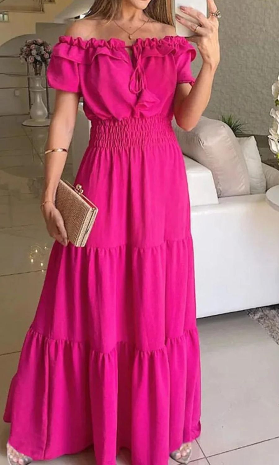 Antonella Timeless Elastic Summer Dress Evening Wear Edit