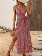 Fidelia Long Summer Dress with a Floral Pattern for Women