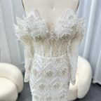 Mermaid Off - Shoulder Nude Evening Dresses for Women