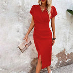 Ana Exclusive María Casual Short V Neck Mini Dress for Women Evening Wear Edit