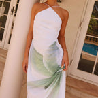 Halter Layered Party Floral Dress