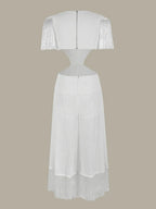 Deep V - Neck Tassel Long Party Dress