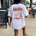 Caffeine Cartoon Coffee Print Tshirt