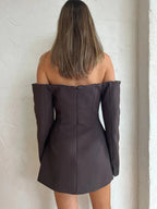 Off - Shoulder Blazer Dress Chic Style for Summer Parties