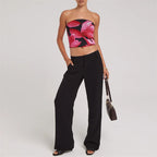 Floral Print OffShoulder Strapless