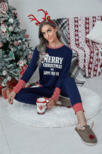 DressBetty - Merry Christmas Pajamas Set Casual Matching Set Full Sleeve Tops+Pants 2 Pieces