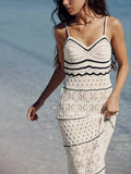 Crochet Slim Sling Sweater Long Summer Dress