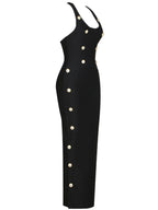 Button Embellished Bandage Dress