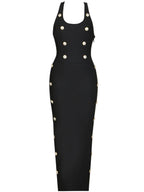 Button Embellished Bandage Dress