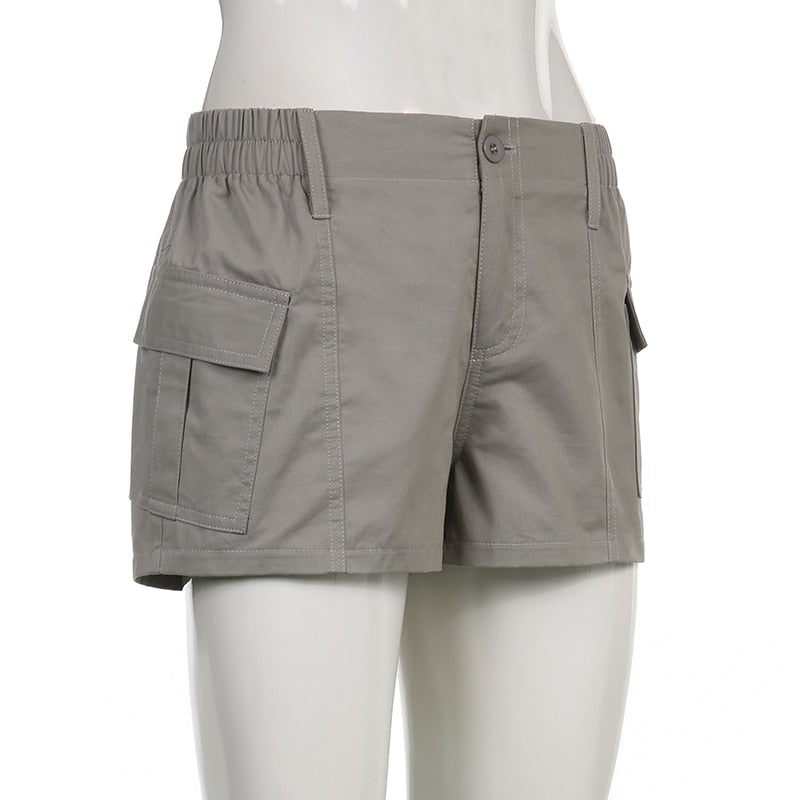 DressBetty - Low Waisted Shorts Harajuku Retro Basic Casual Sporty Bottom Women Biker